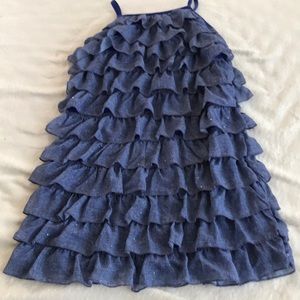Lipstik girls sleeveless girl dress size 8 blue